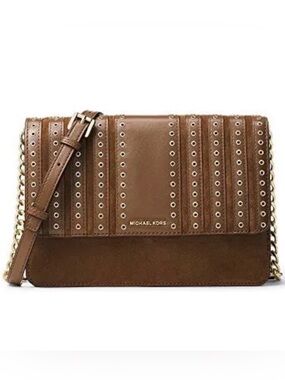Michael Kors Suede Grommets Crossbody bag